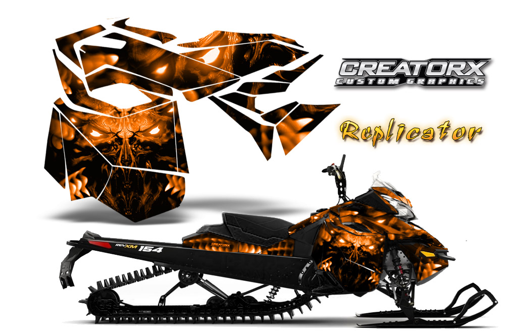 Skidoo Rev XM Graphics Kit Replicator Orange